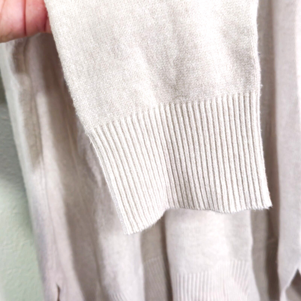 Tahari Crew Neck Pullover Sweater Cream Size L Neutral Minimalist NWT - Picture 7 of 10